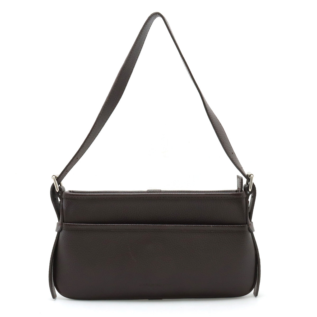 Burberry Leather Shoulder Bag Dark Brown