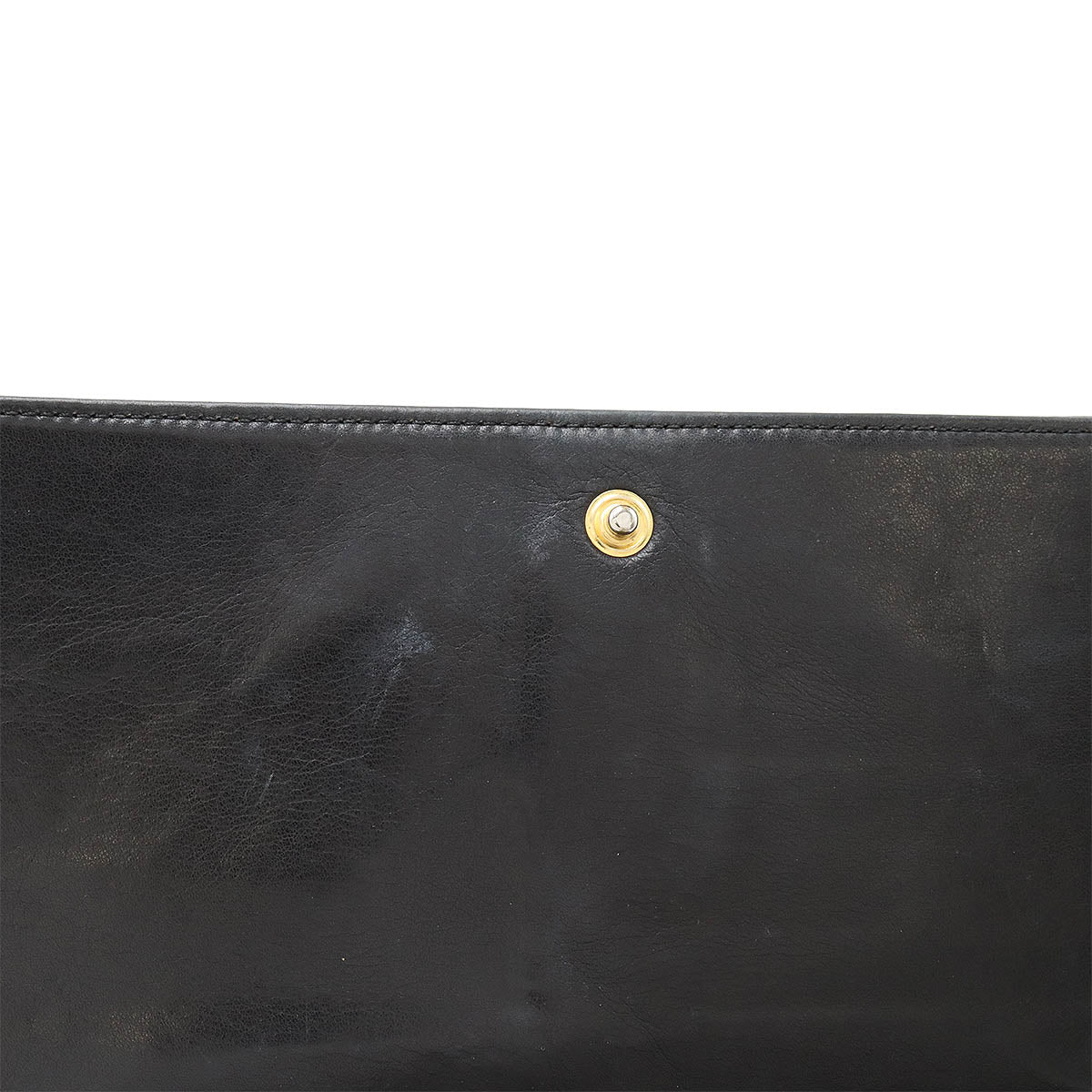 Chanel Coco Mark Chain Wallet Patent Leather Black in Very Good Condition