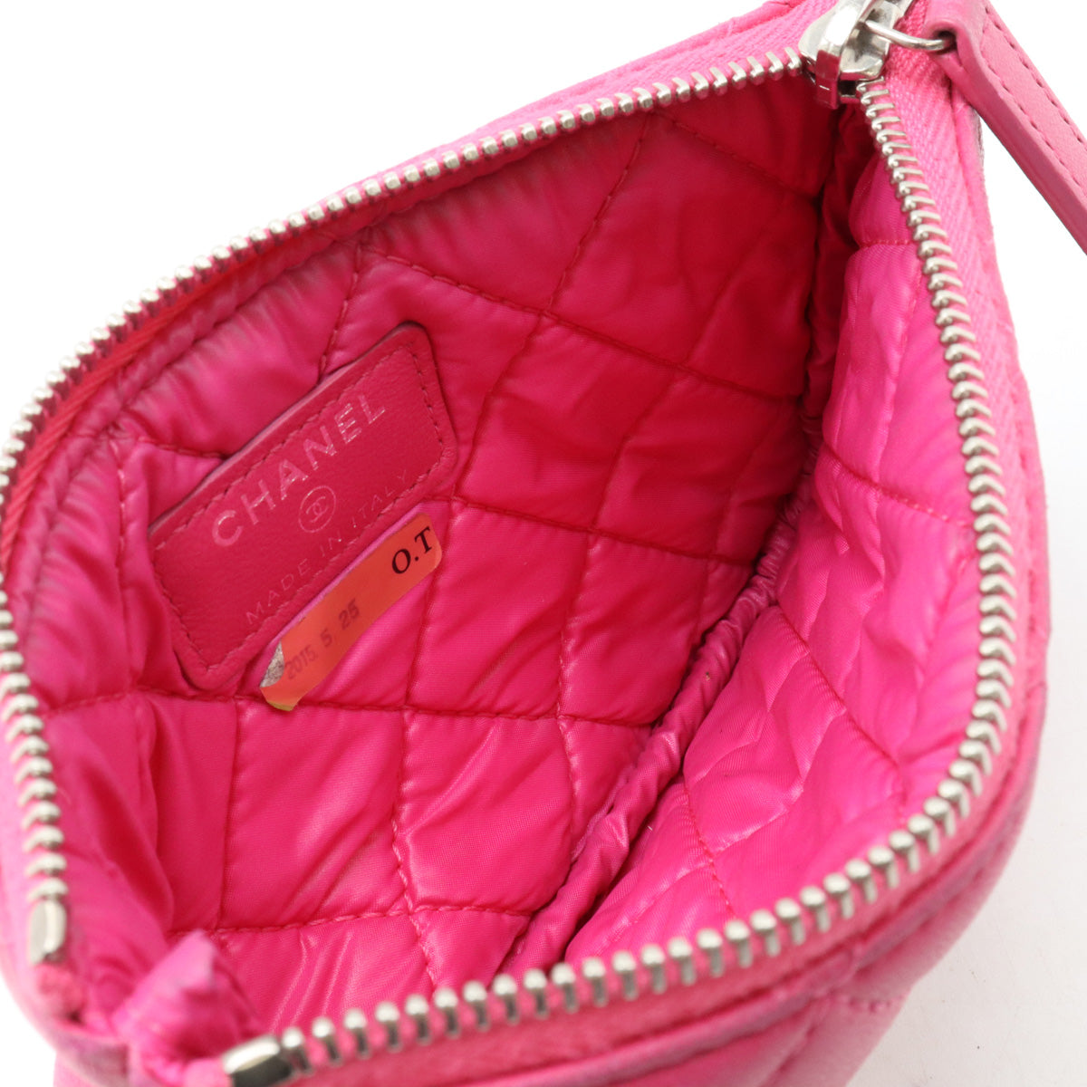 Chanel Matelasse Lambskin Mini Pouch Coin Case Pink in Very Good Condition