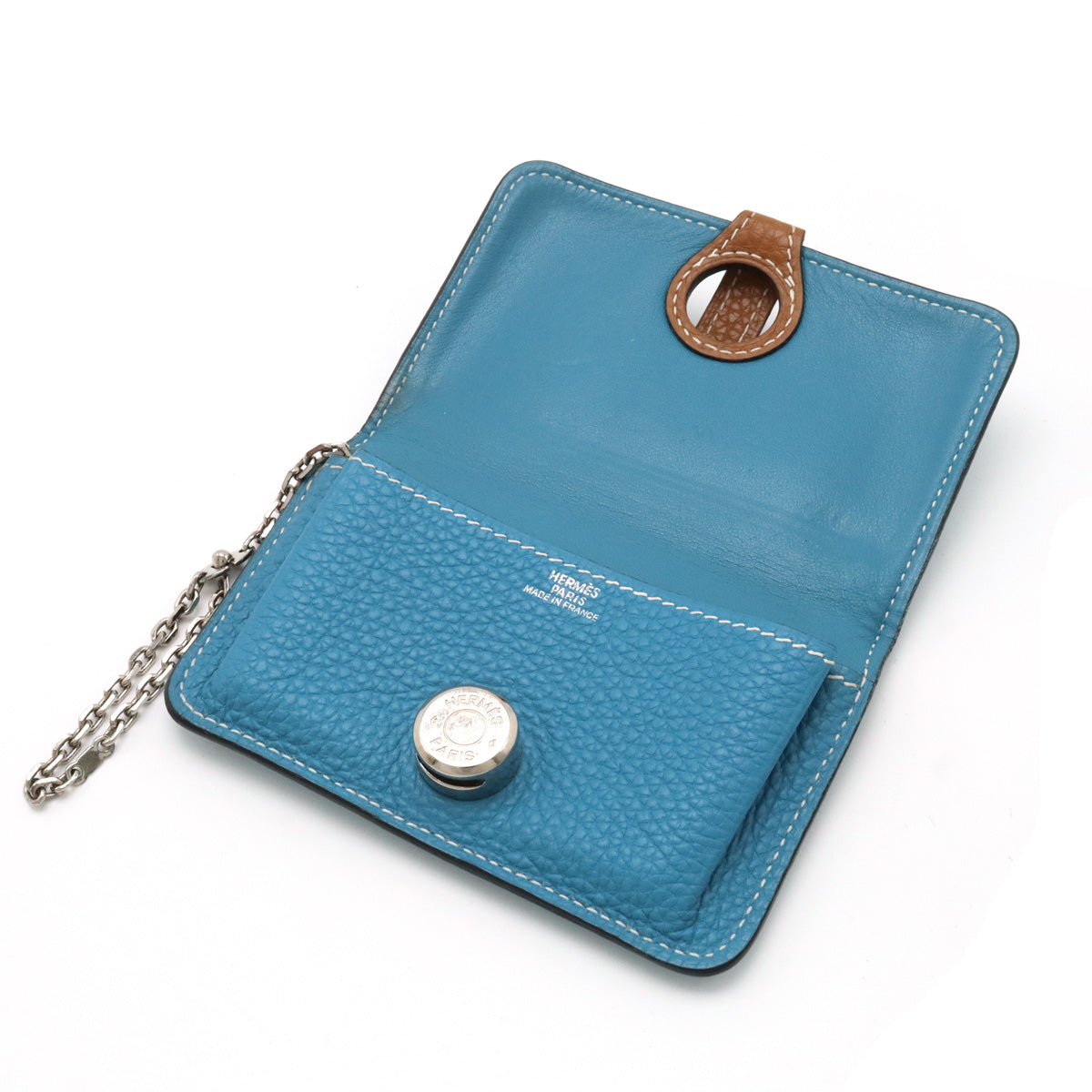 Hermes Dogon Key Coin Card Case Bicolor