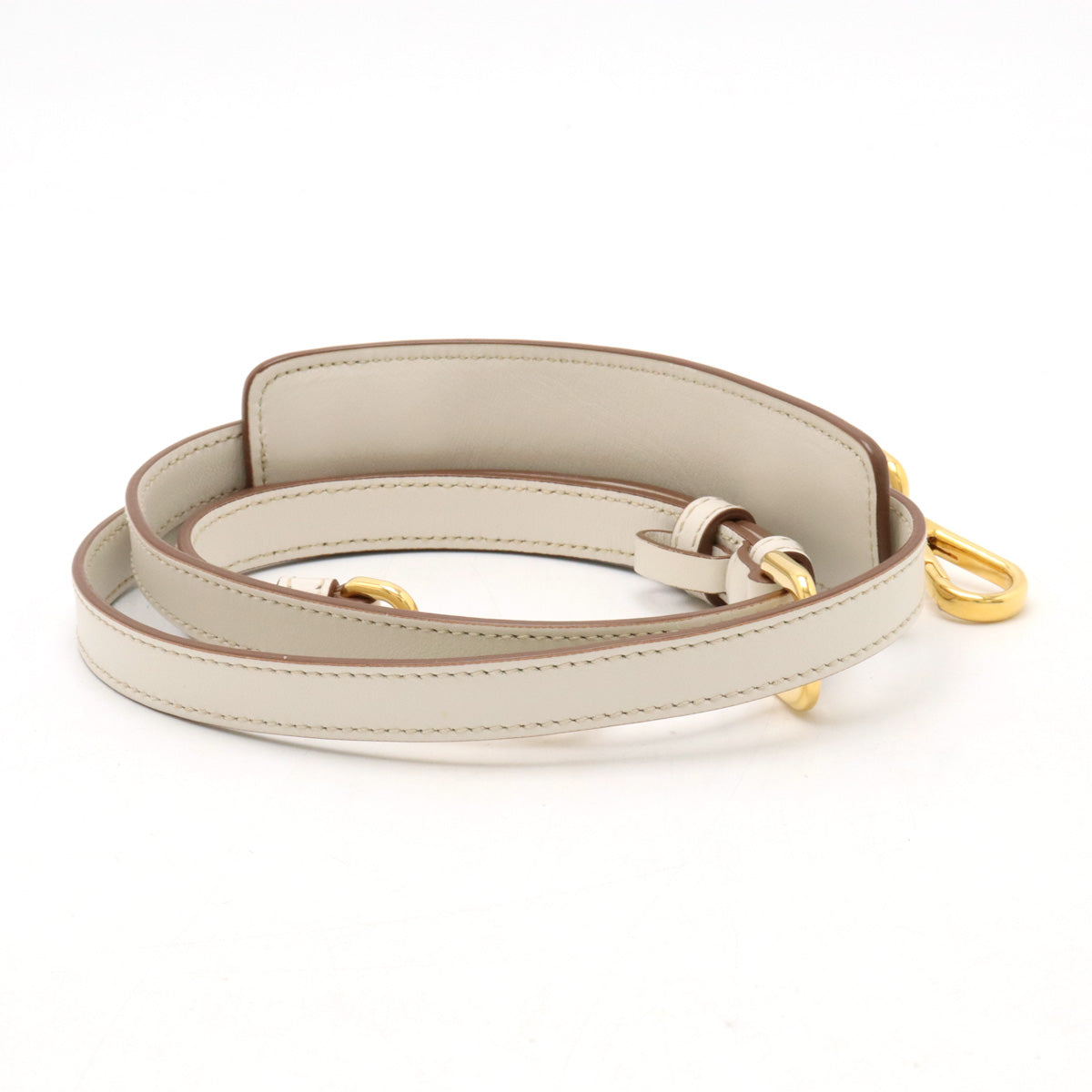 Prada Leather Shoulder Strap Ivory Gold Hardware in Pristine Condition