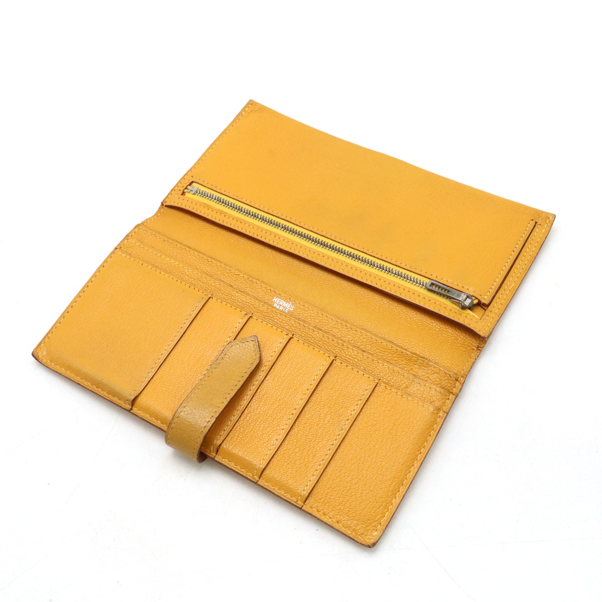 Hermes Chevre Bearn Classic Bifold Long Wallet in Good Condition