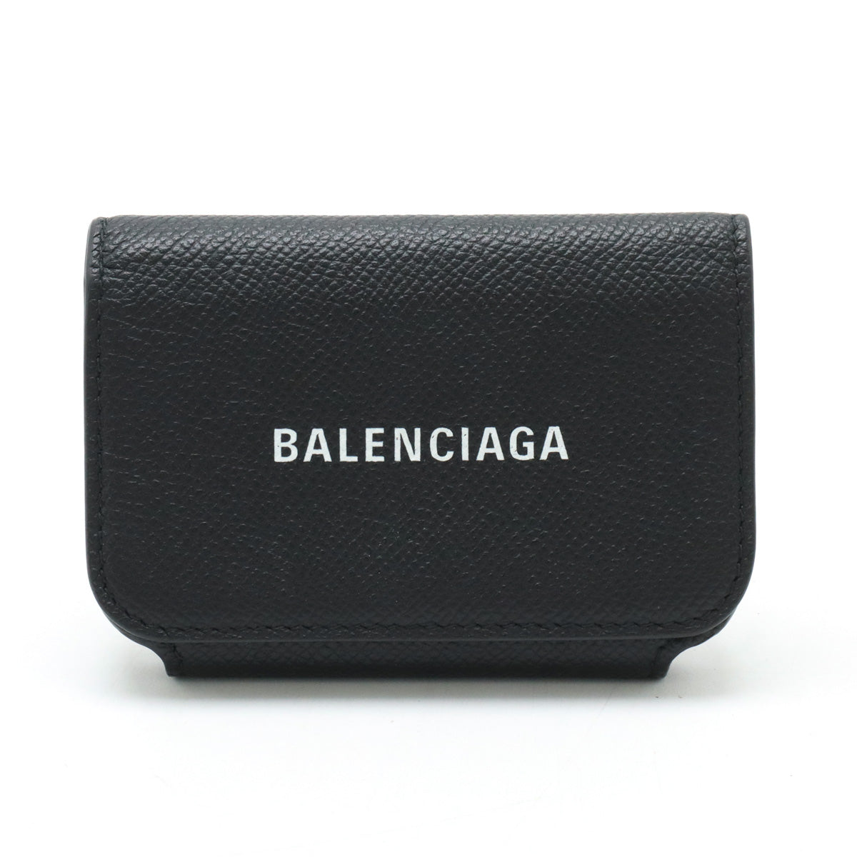 Balenciaga Leather Logo Accordion Card Case 594225 in Very Good Condition