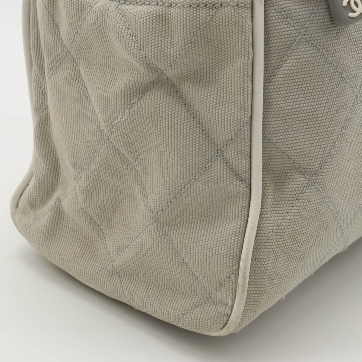 Chanel Canvas/Leather Sports Line Matelasse Logo Handbag Mini Boston Bag A15457 in Good Condition