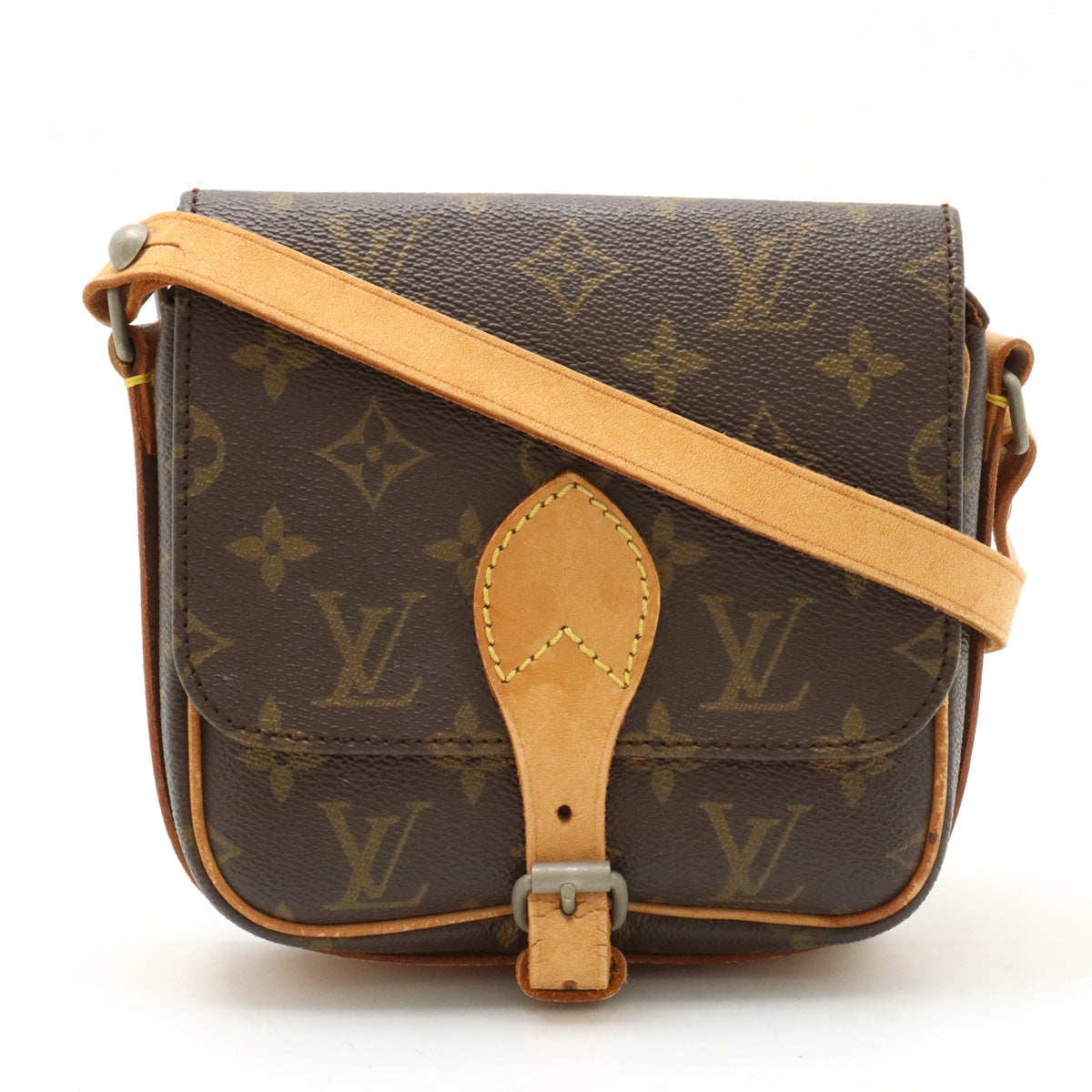 Louis Vuitton Monogram Mini Cartouchiere 16 PM Shoulder Bag M51254 in Very Good Condition