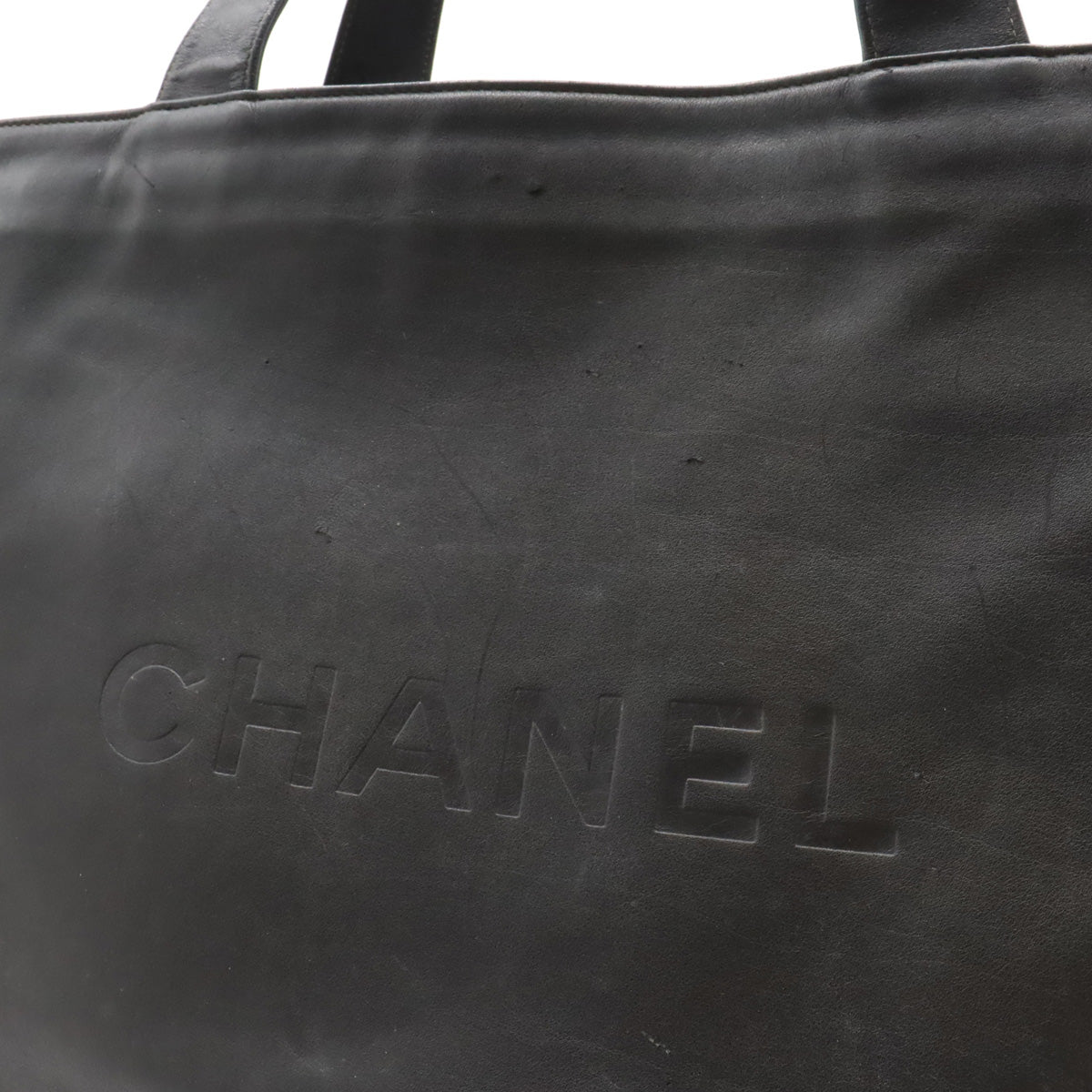 Chanel Leather Coco Mark Logo Tote Bag in Very Good Condition