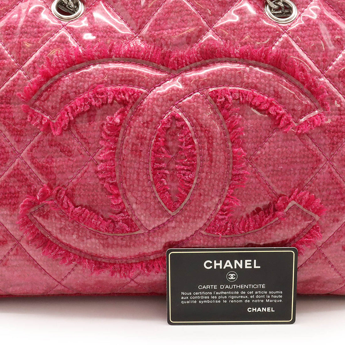 Chanel Patent Toile Coco Mark Tote Bag A47155