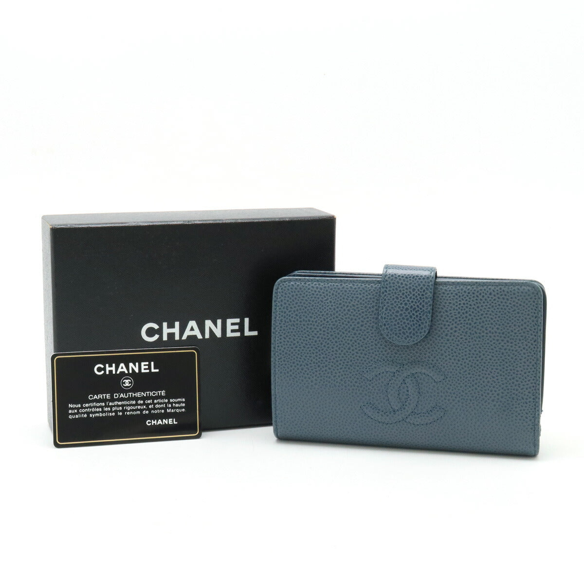 Chanel Caviar Leather Bifold Wallet A50073