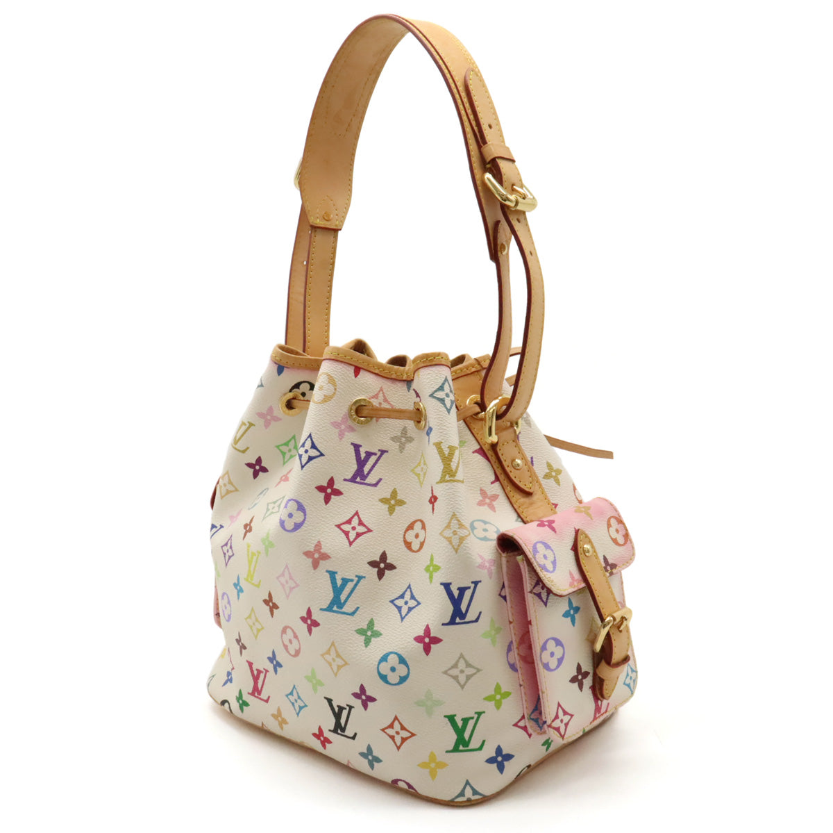 Louis Vuitton Monogram Multicolor Petit Noe Shoulder Bag M42229 in Very Good Condition