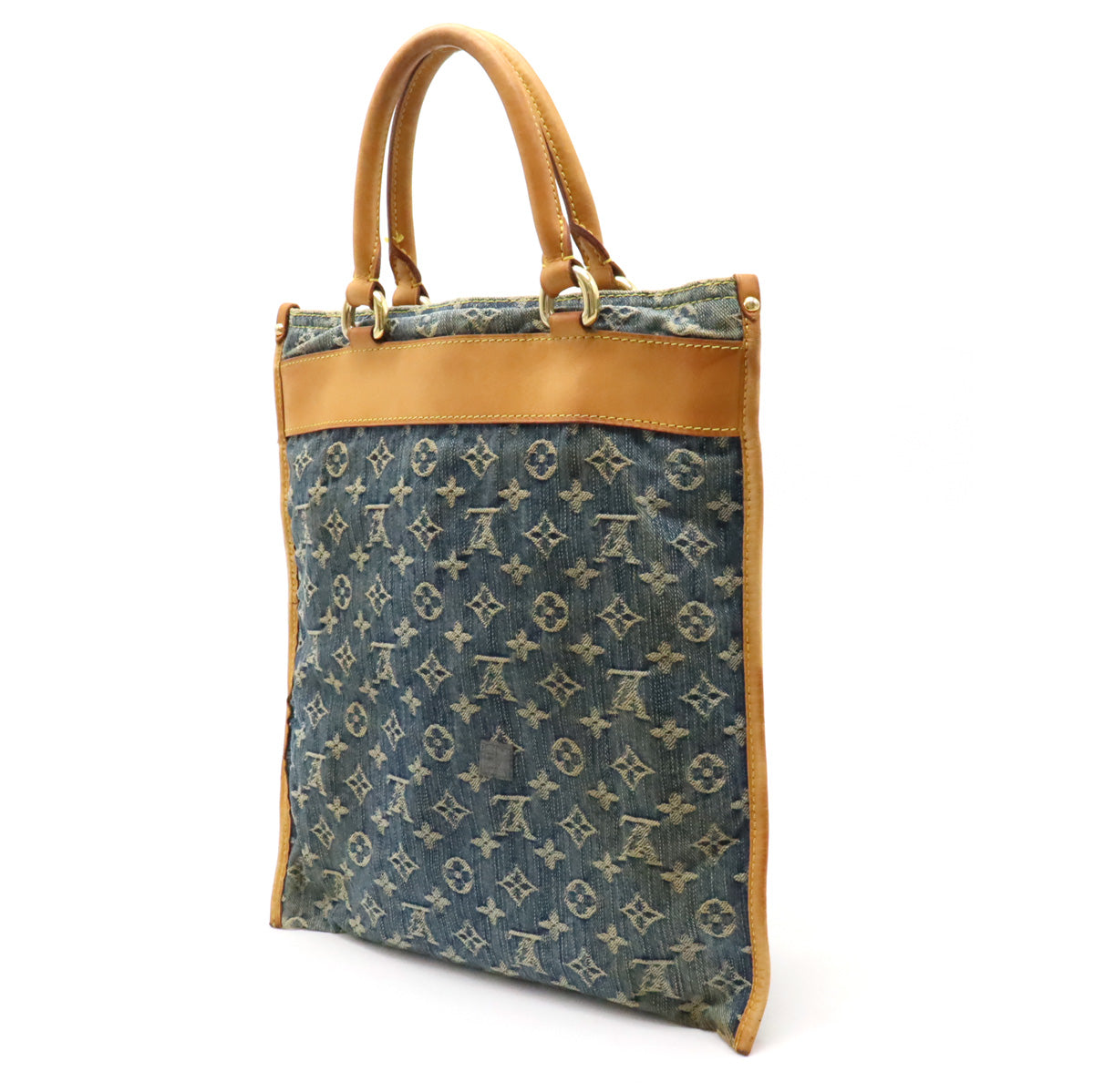 Louis Vuitton Monogram Denim Flat Shopper Tote Bag M95018