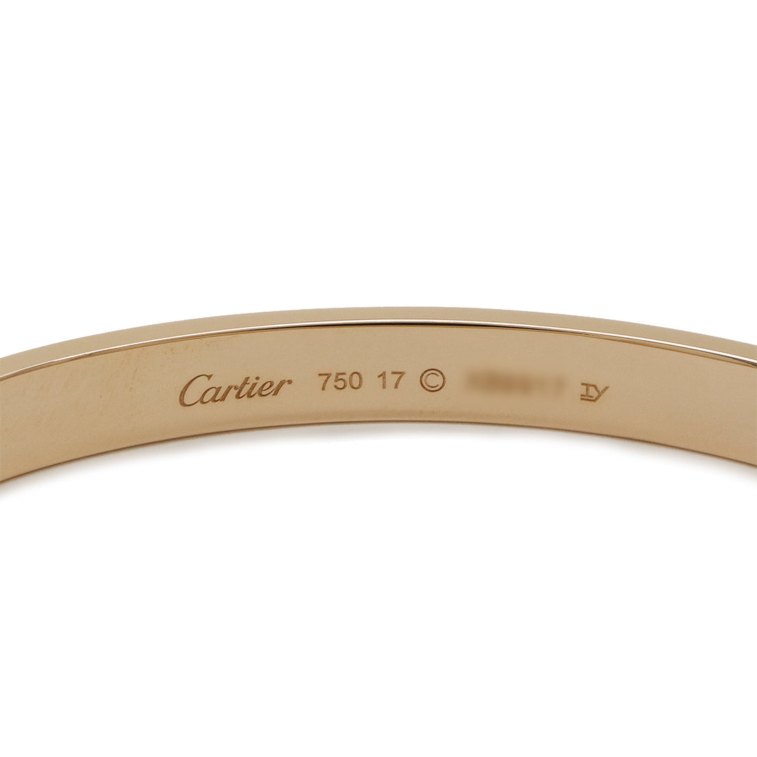 Cartier LOVE Bracelet Bangle K18PG Pink Gold #17 B6035617 in Pristine Condition