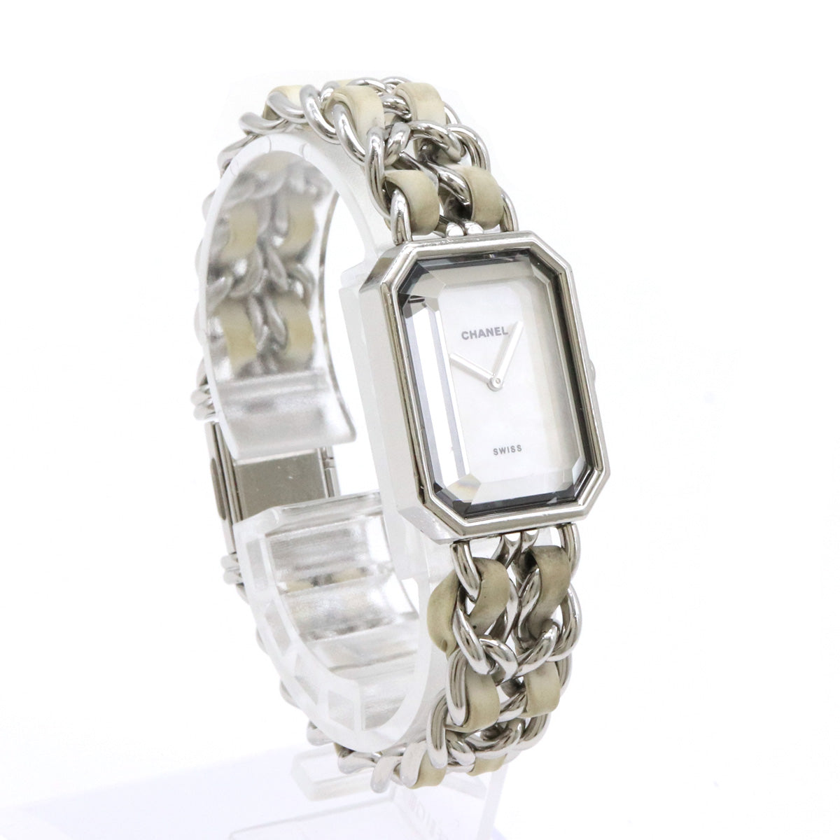 Chanel Premiere White Shell Dial Ladies Watch H1639 in Very Good Condition