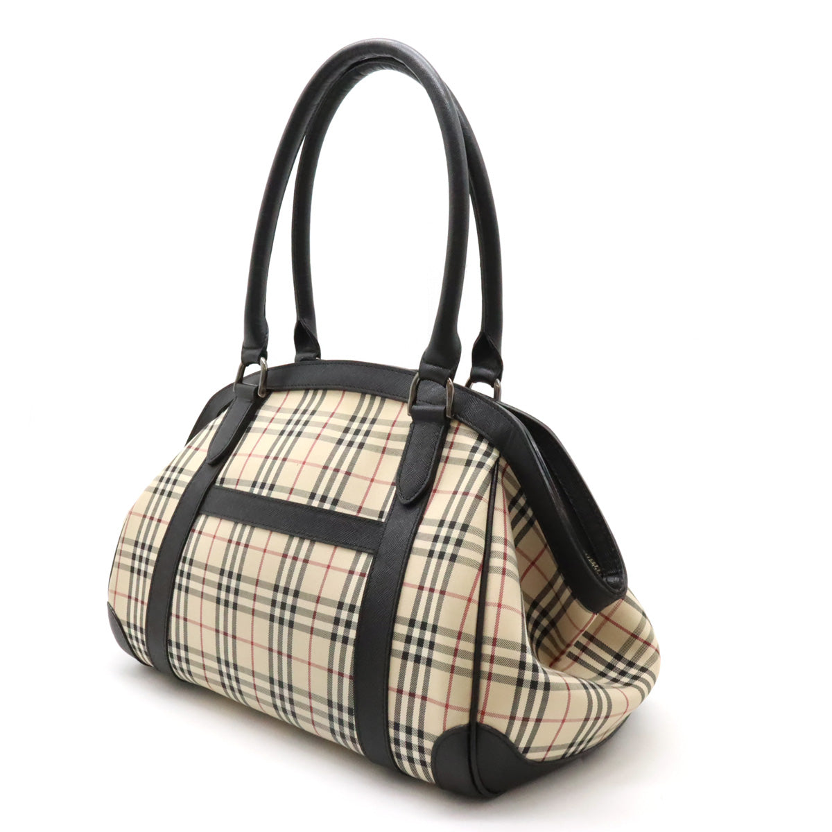 Burberry Nova Check Canvas/Leather Tote Bag in Very Good Condition