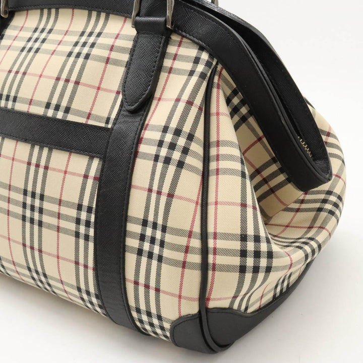 Burberry Nova Check Canvas/Leather Tote Bag in Very Good Condition