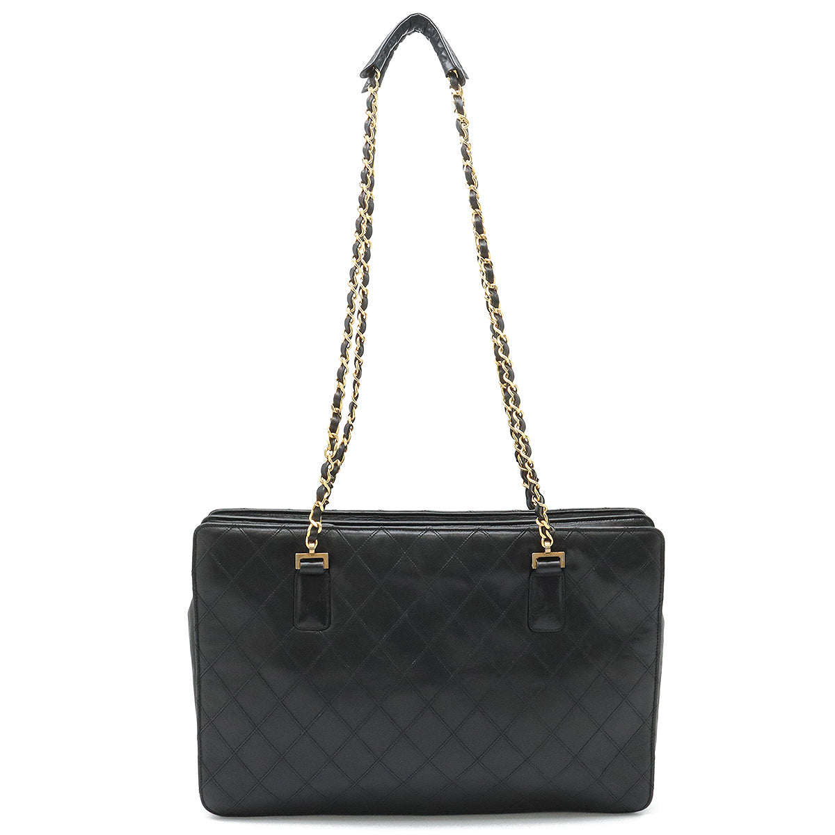 Chanel Bicolor Leather Chain Tote Bag in Very Good Condition