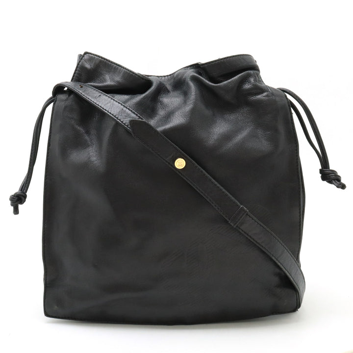 Loewe Anagram Leather Shoulder Bag Black