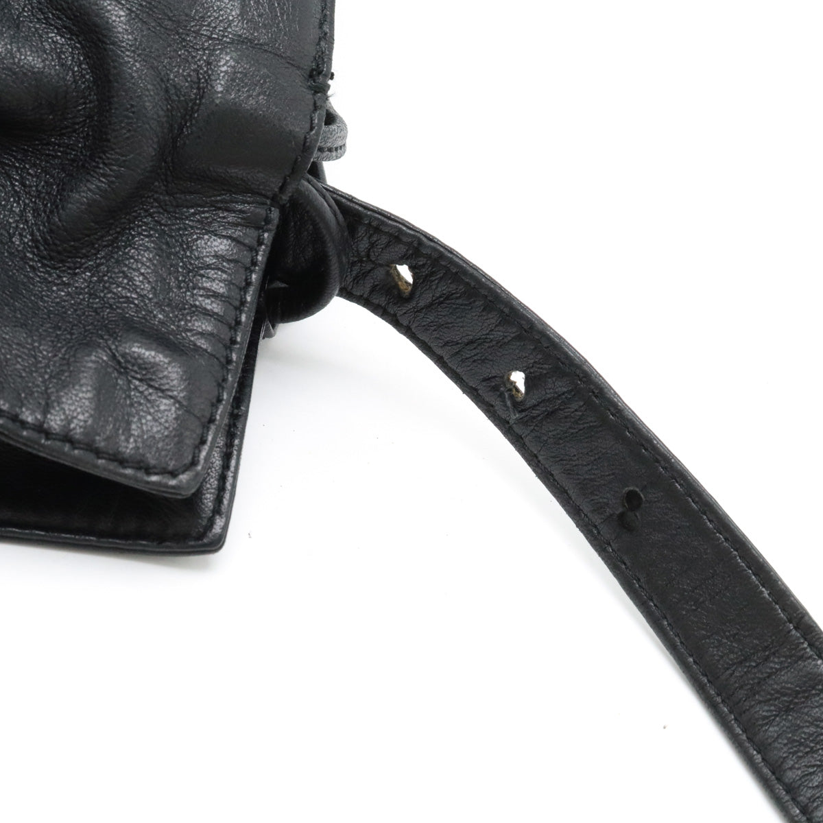 Loewe Anagram Leather Shoulder Bag Black