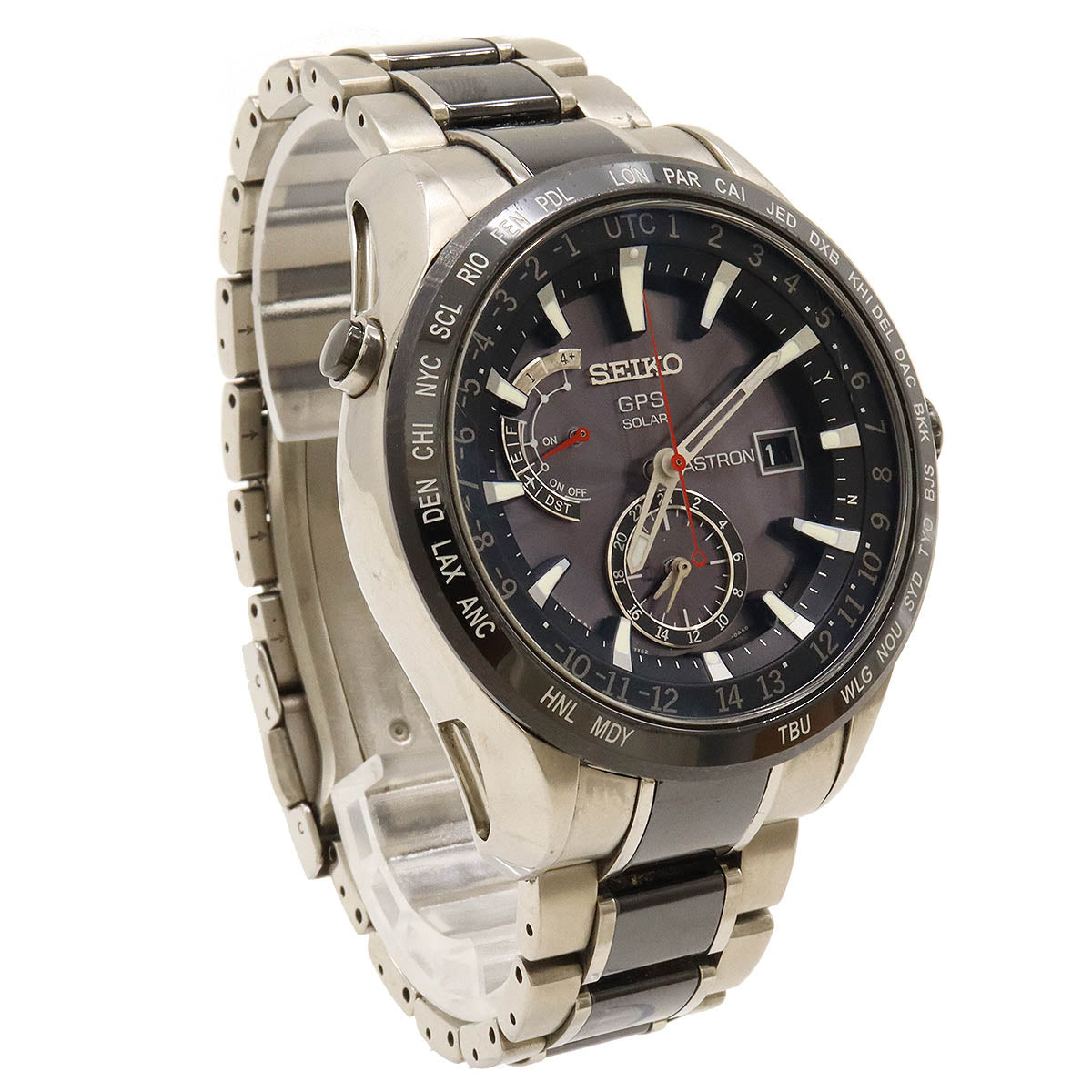 Seiko Astron 7X Series GPS Solar Titanium Ceramic Men's Watch SBXA015