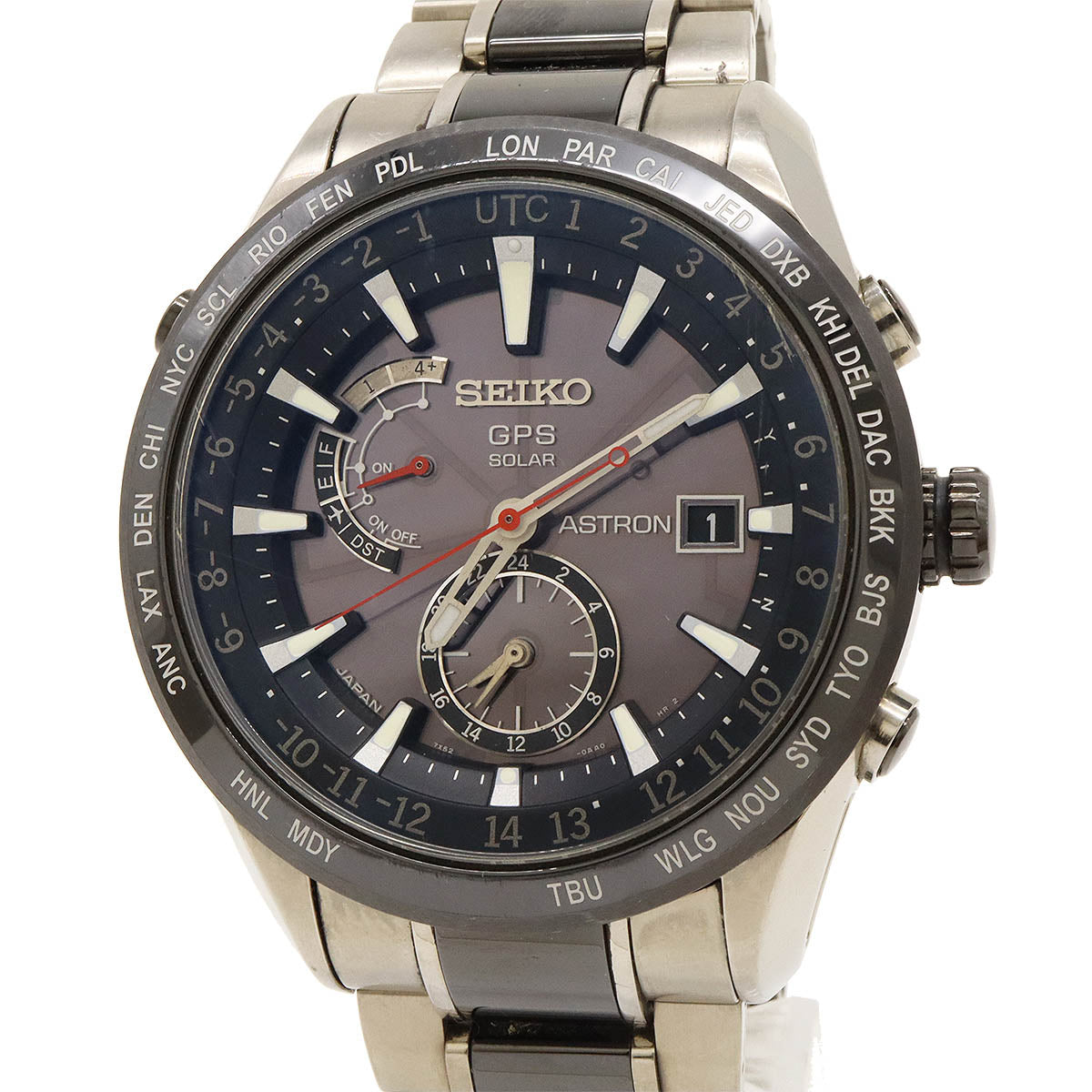 Seiko Astron 7X Series GPS Solar Titanium Ceramic Men's Watch SBXA015