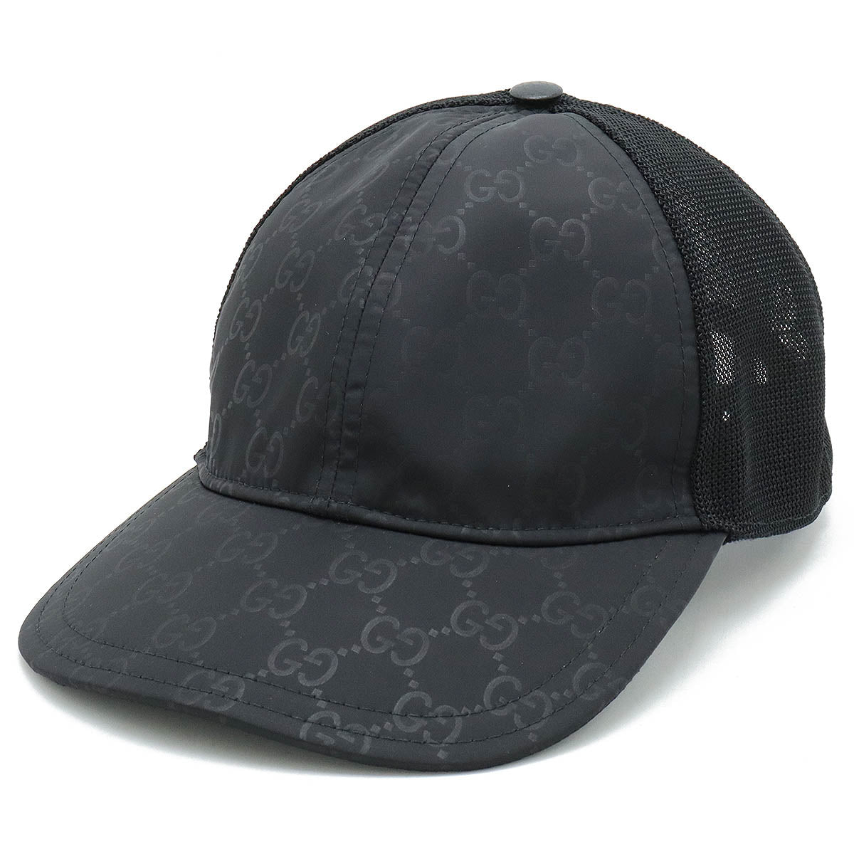 Gucci GG Nylon Mesh Baseball Cap Black