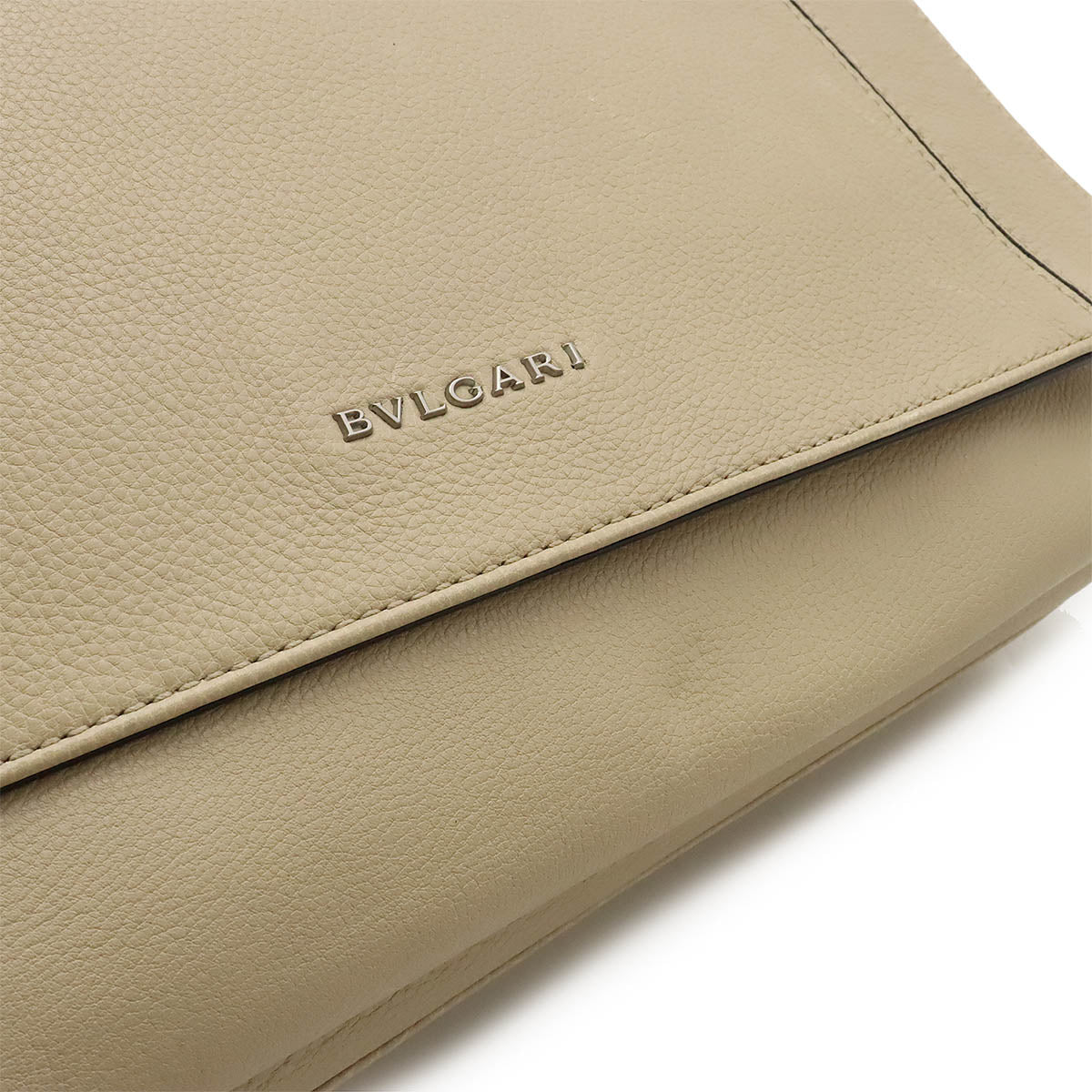 Bvlgari Octo Leather Shoulder Bag Beige