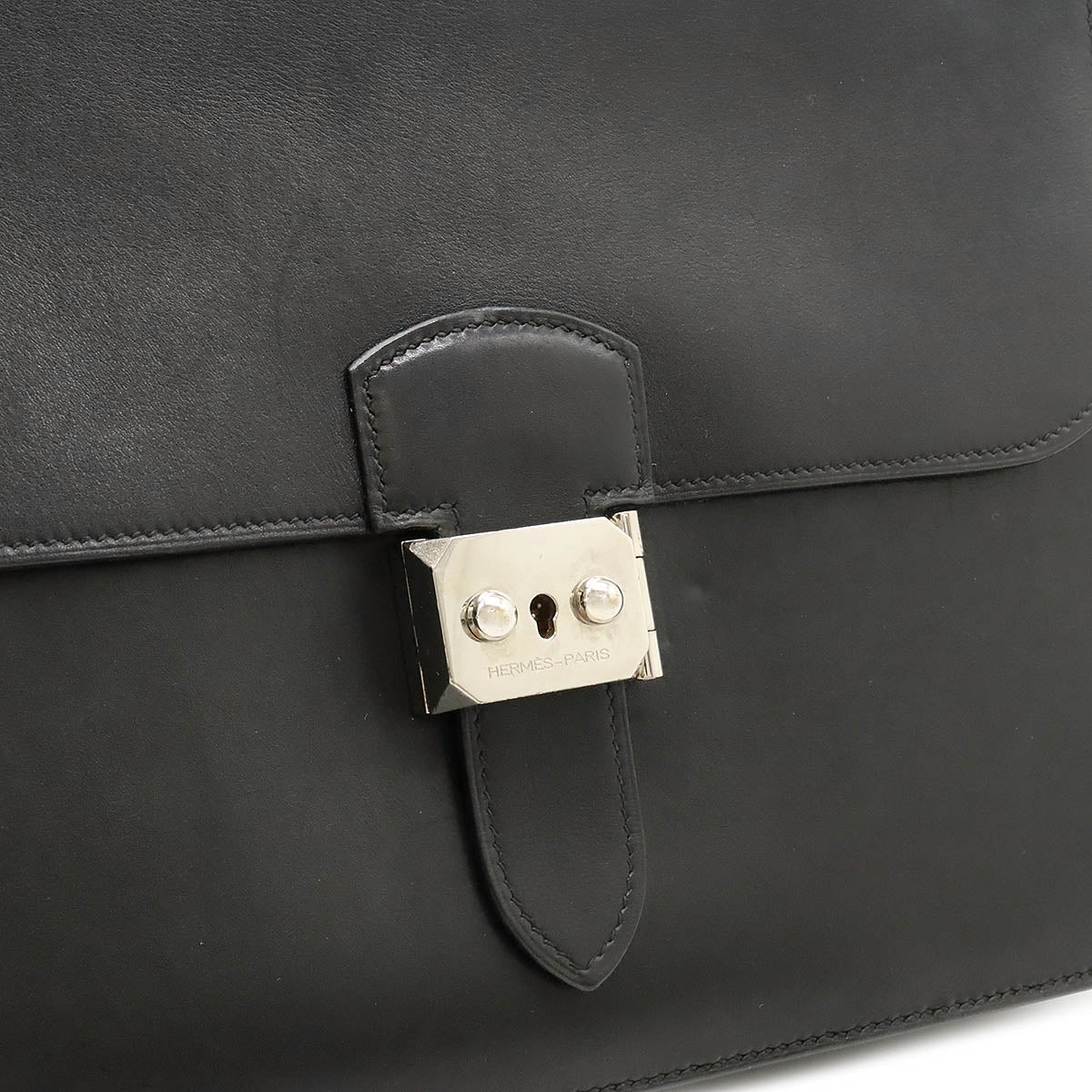 Hermes Leather Sac a Depeche 27 Briefcase