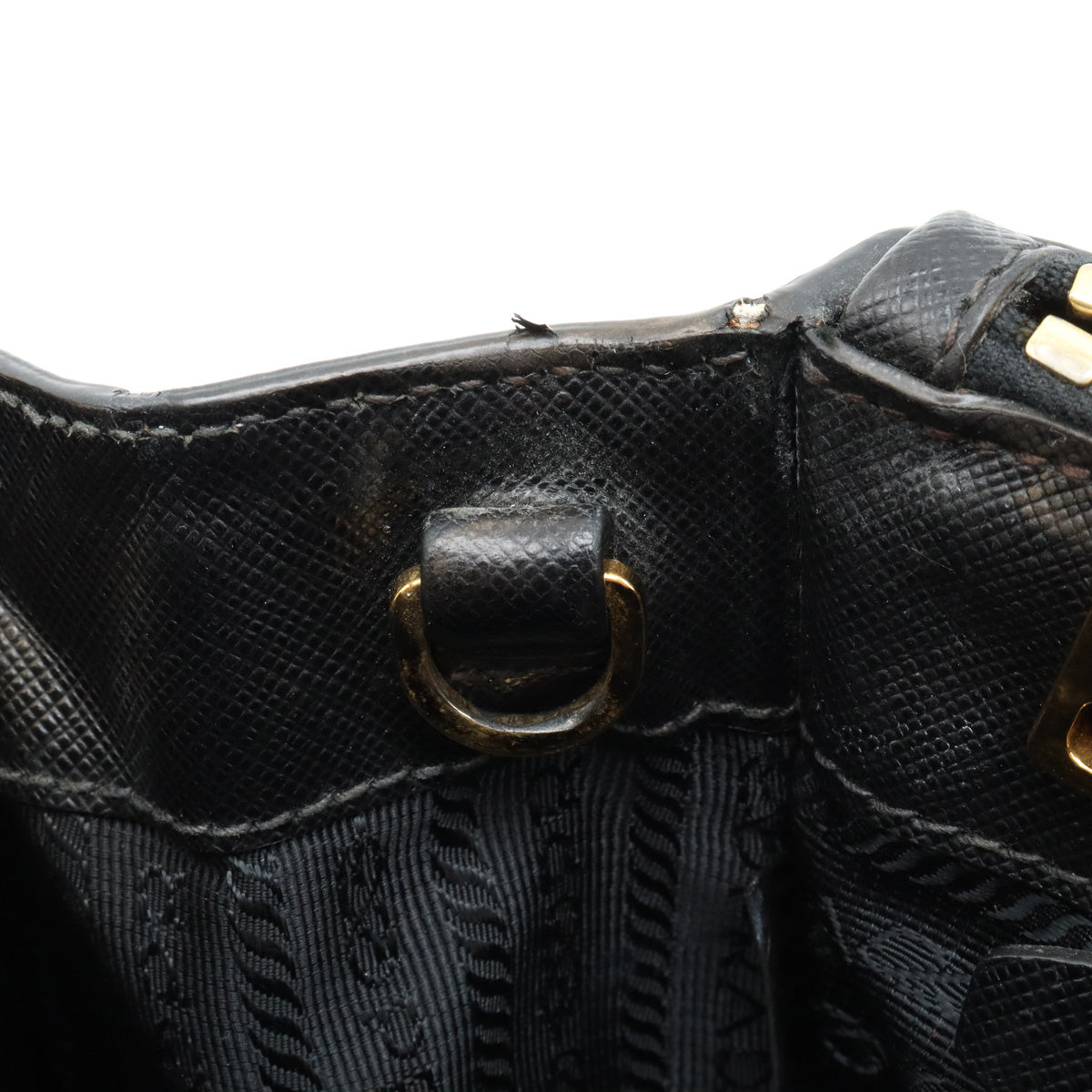 Prada Saffiano Lux Galleria Leather Handbag Black