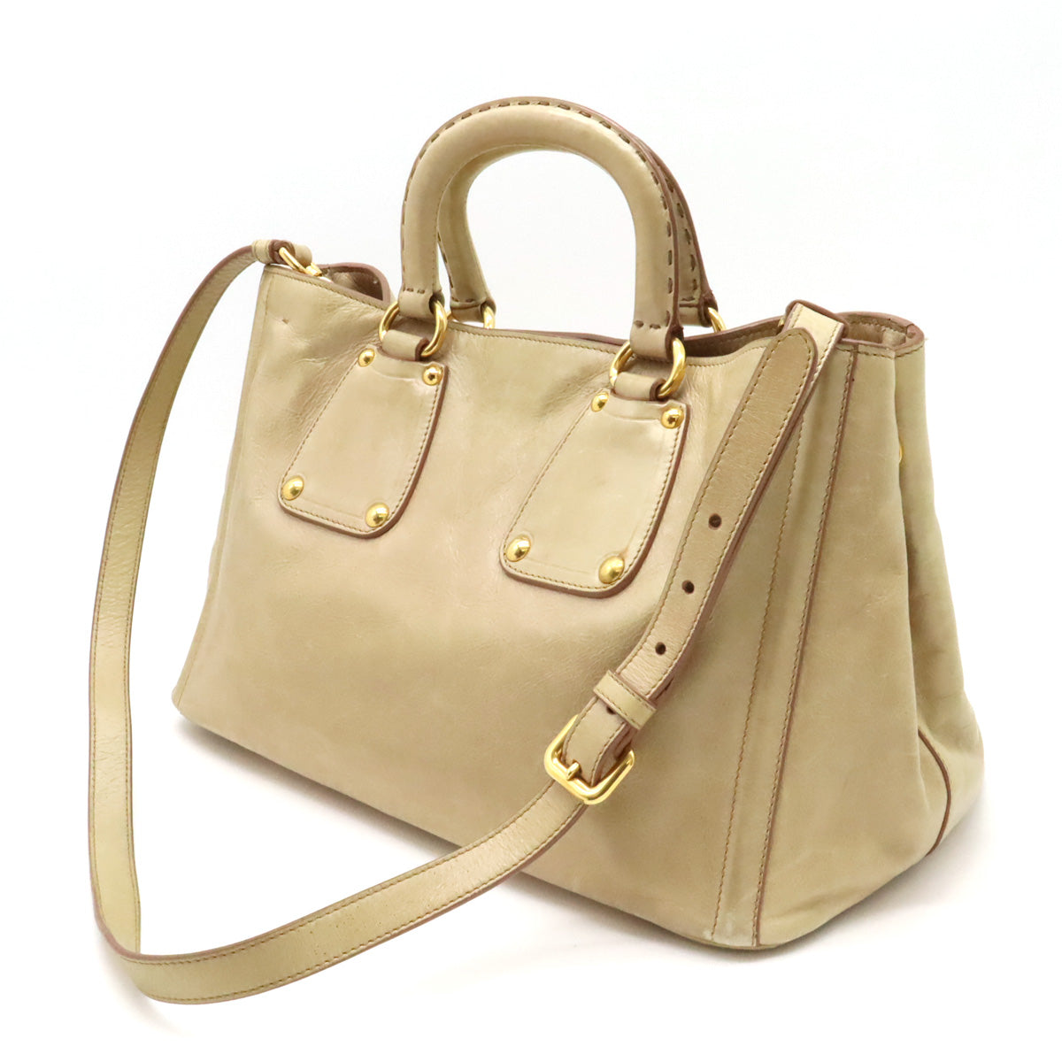 Prada Leather Tote Bag BN2104 in Good Condition