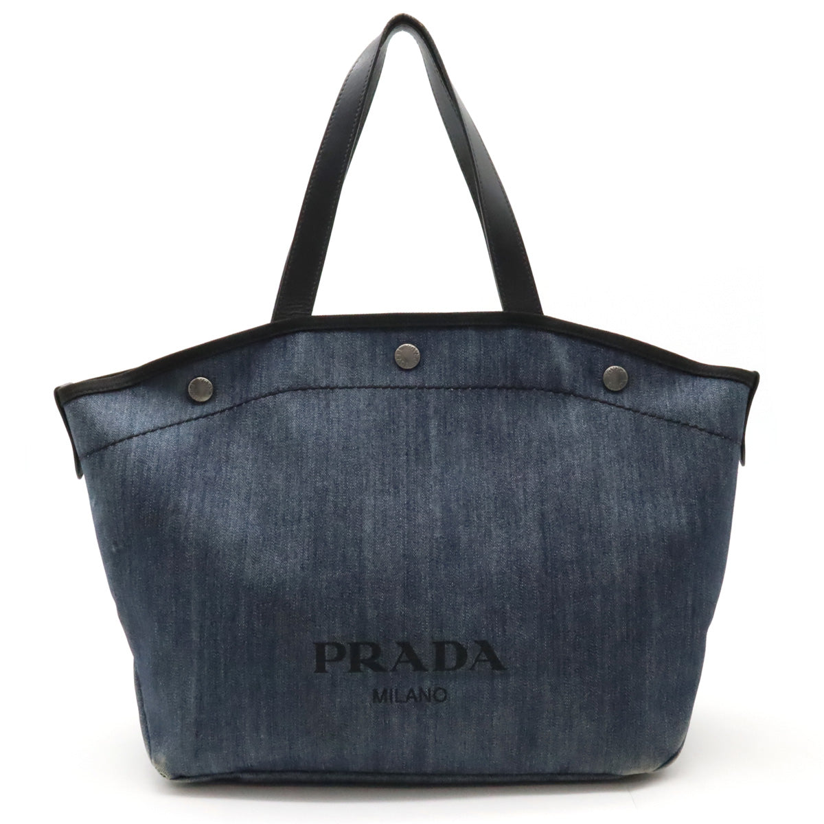 Prada Denim Leather Tote Bag 1BG310