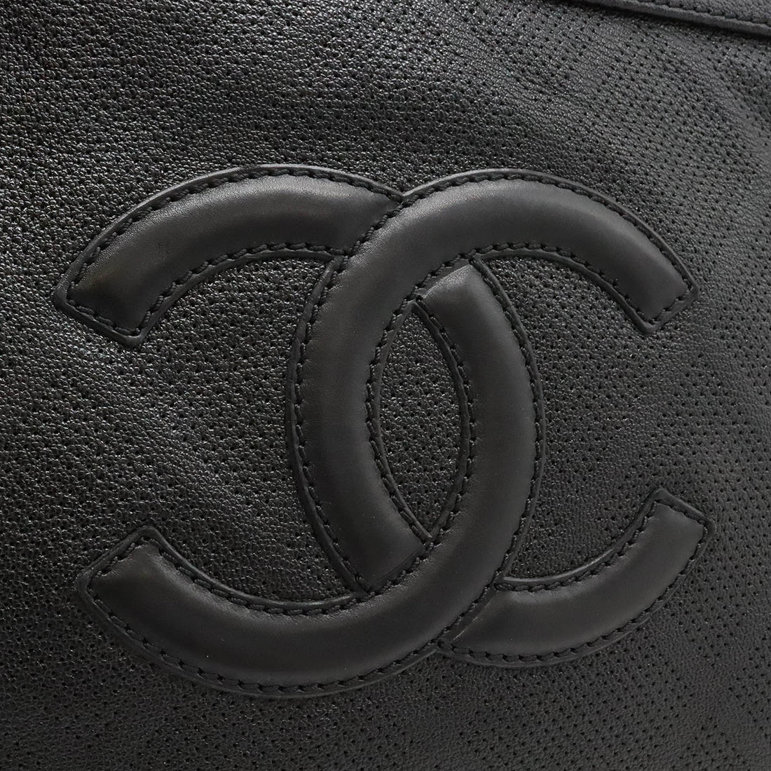 Chanel Leather Coco Mark Mesh Tote Bag A33936