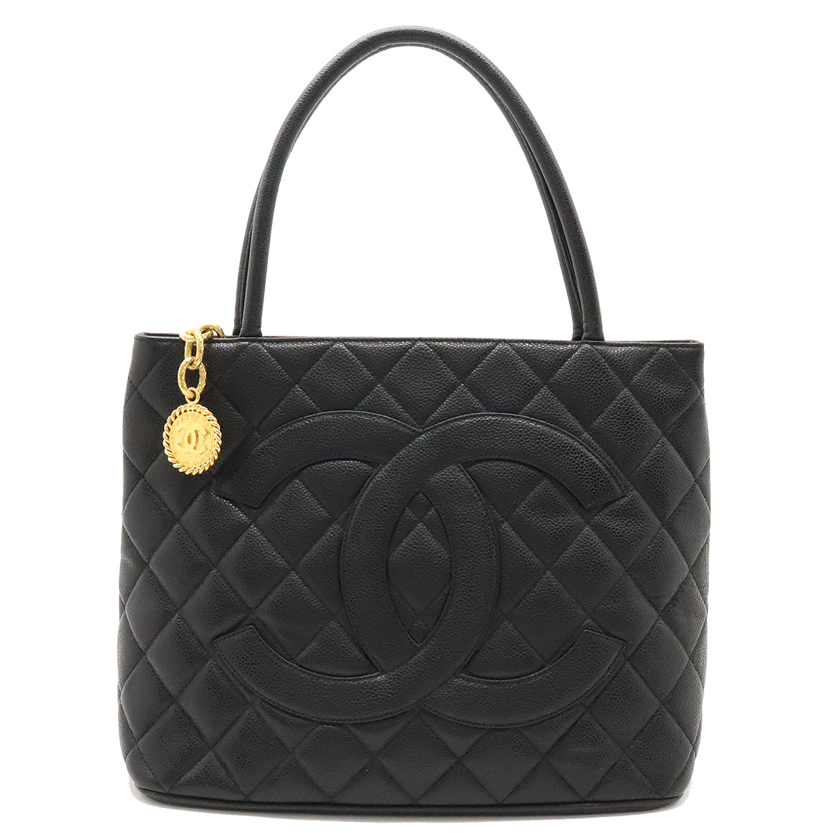 Chanel Caviar Skin Matelasse Coco Mark Reissue Tote Bag A01804 in Great Condition