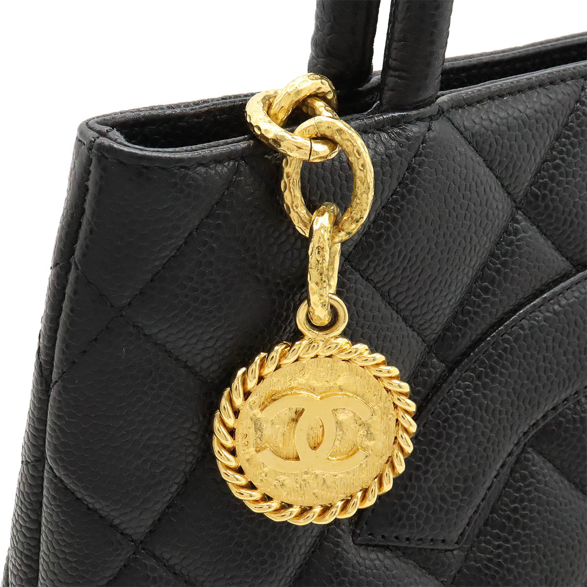 Chanel Caviar Skin Matelasse Coco Mark Reissue Tote Bag A01804 in Great Condition