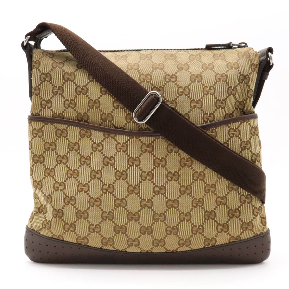 Gucci GG Canvas Leather Shoulder Bag 145857