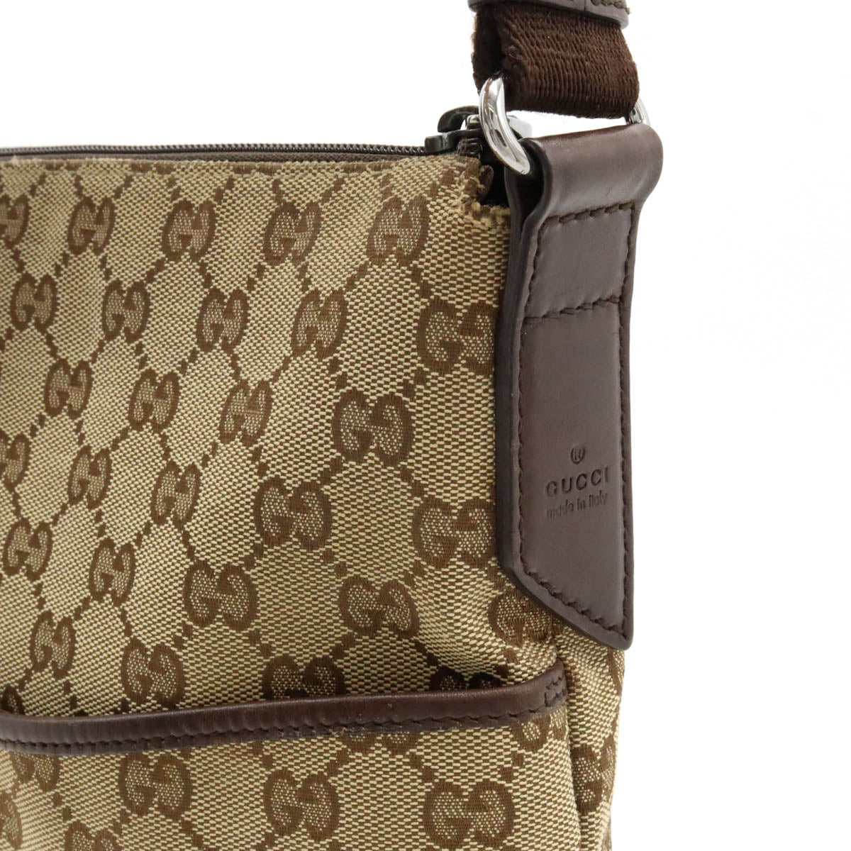 Gucci GG Canvas Leather Shoulder Bag 145857