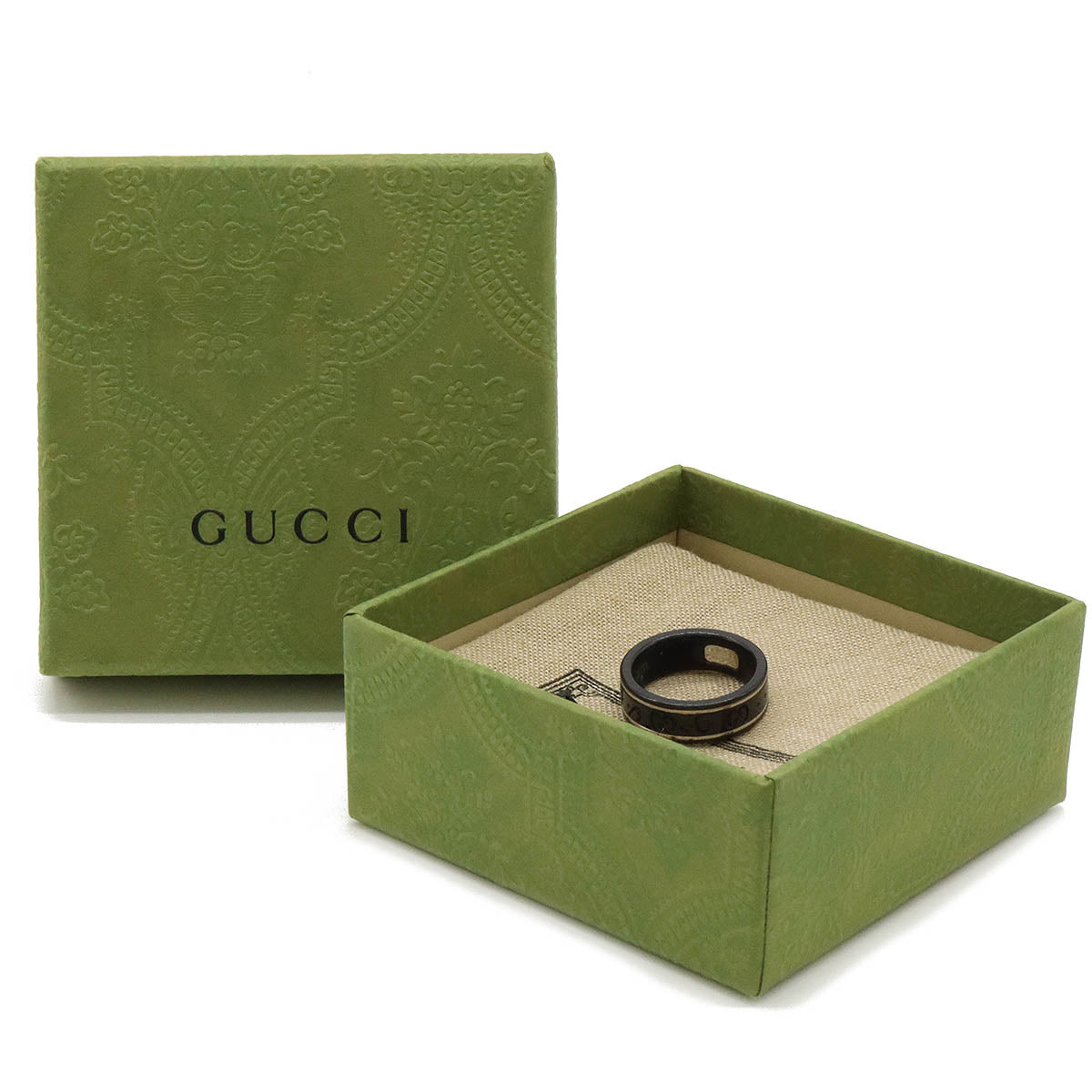 Gucci Icon Ring Synthetic Corundum K18WG in Pristine Condition