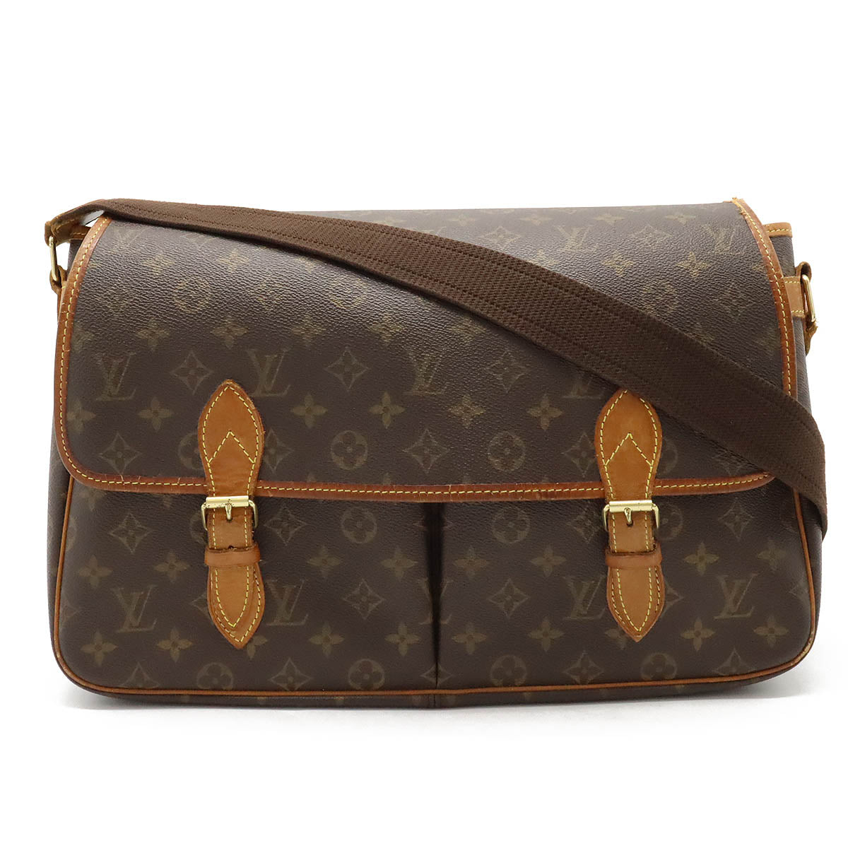 Louis Vuitton Monogram Gibeciere GM Shoulder Bag M42249 in Good Condition