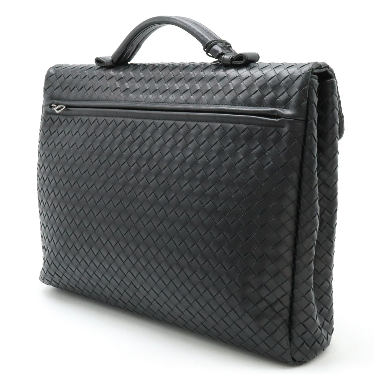 Bottega Veneta Intrecciato Leather Business Briefcase 113095 in Very Good Condition