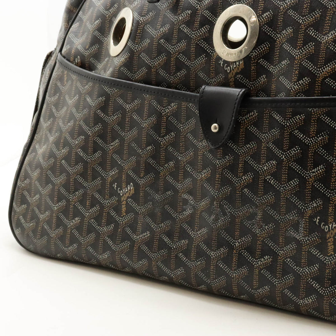 Goyard PVC/Leather Pet Carrier Bag in Good Condition