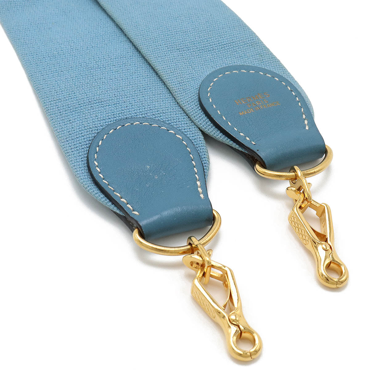 Hermes Leather Evelyne Shoulder Strap Light Blue