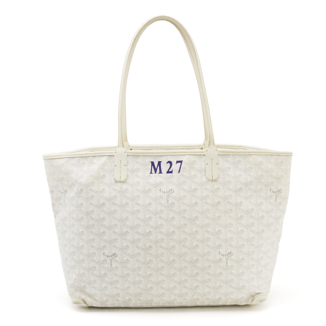 Goyard Artois PM Tote Bag PVC/Leather White in Very Good Condition