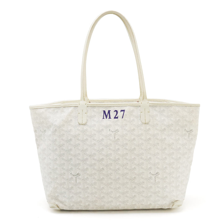 Goyard Artois PM Tote Bag PVC/Leather White in Very Good Condition