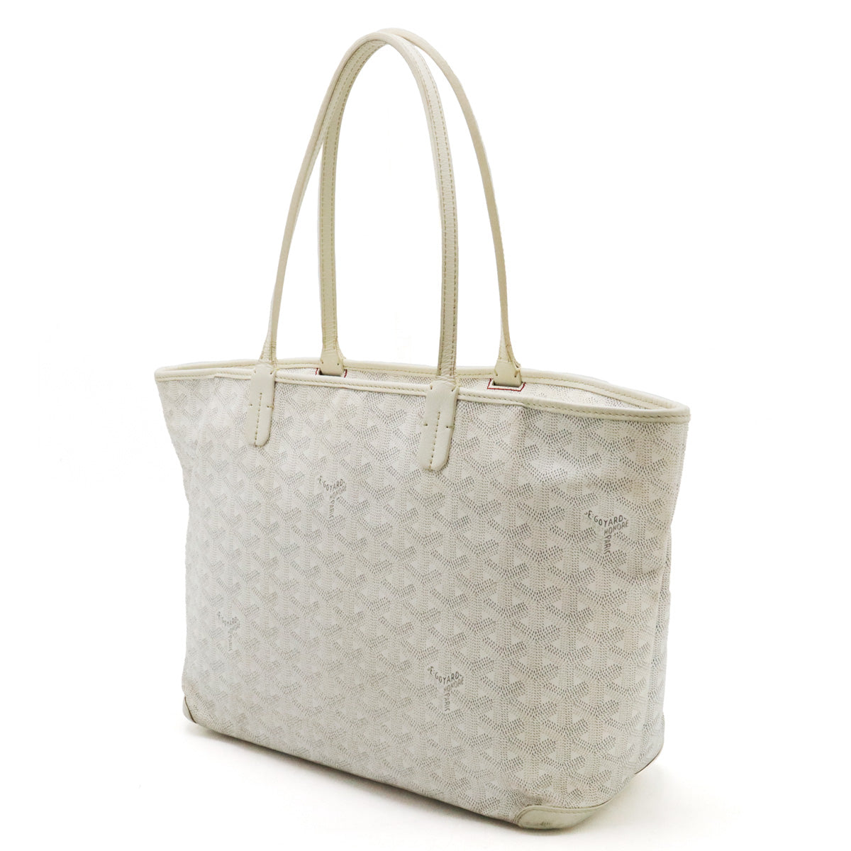 Goyard Artois PM Tote Bag PVC/Leather White in Very Good Condition