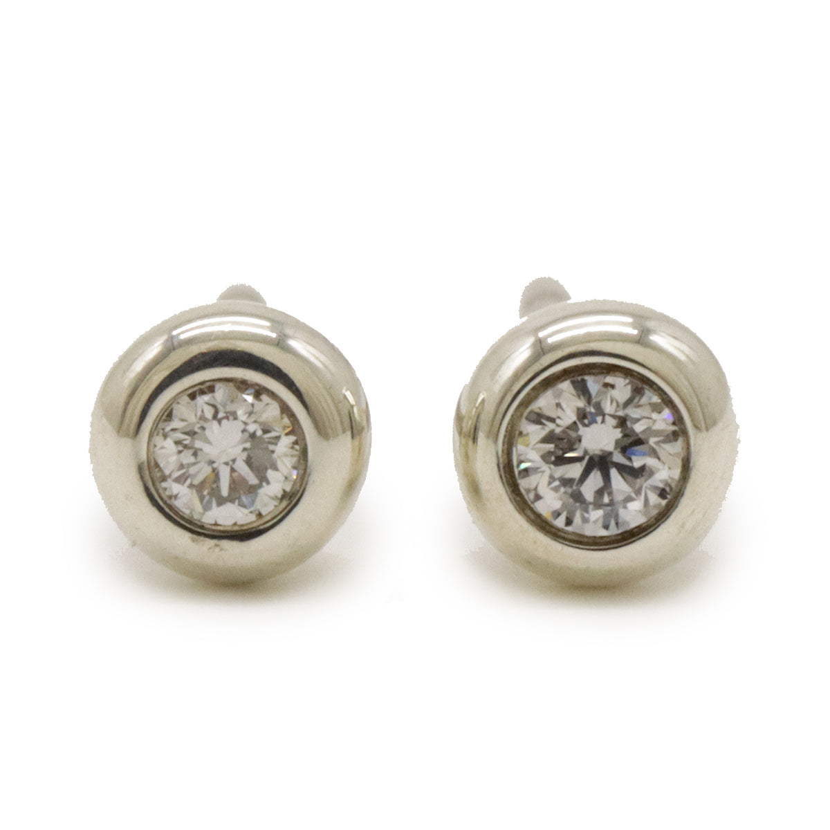 Tiffany & Co Elsa Peretti Diamond by the Yard Earrings Ag950 SV925 Silver in Pristine Condition