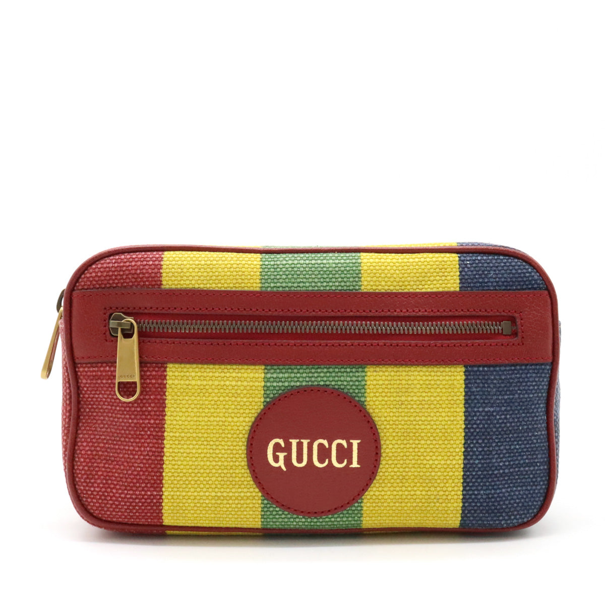 Gucci Canvas Leather Stripe Body Bag 2WAY