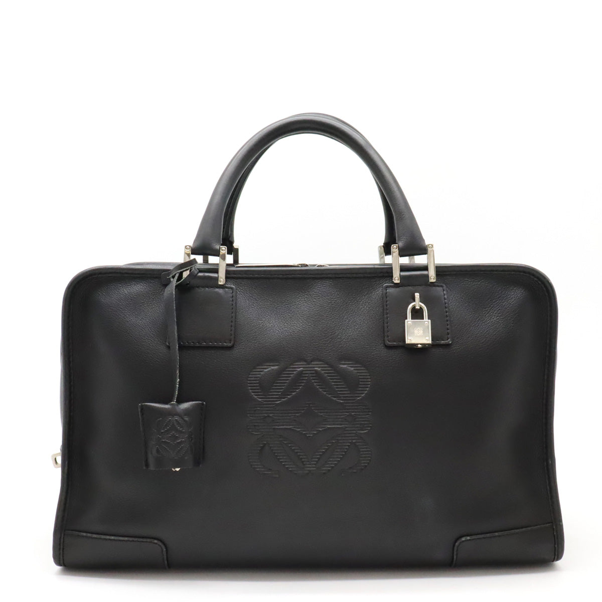 Loewe Leather Amazona 36 Handbag Black in Very Good Condition