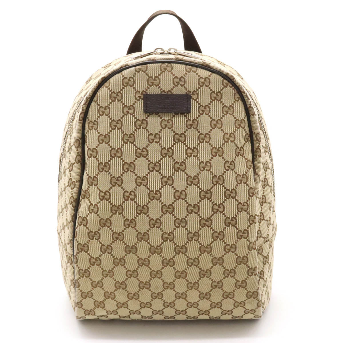 Gucci GG Canvas Leather Backpack 449906 in Very Good Condition