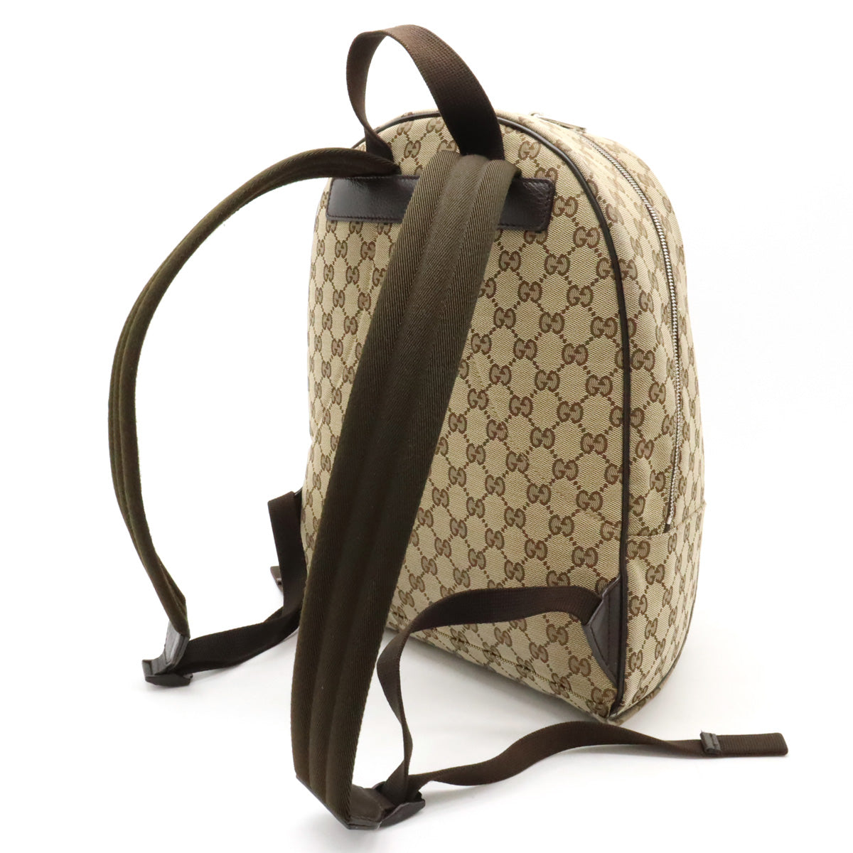 Gucci GG Canvas Leather Backpack 449906 in Very Good Condition