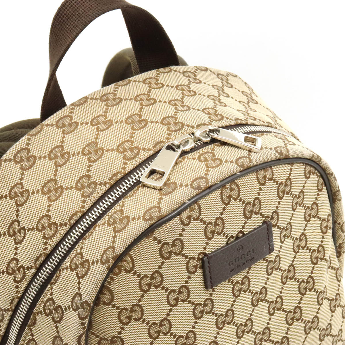 Gucci GG Canvas Leather Backpack 449906