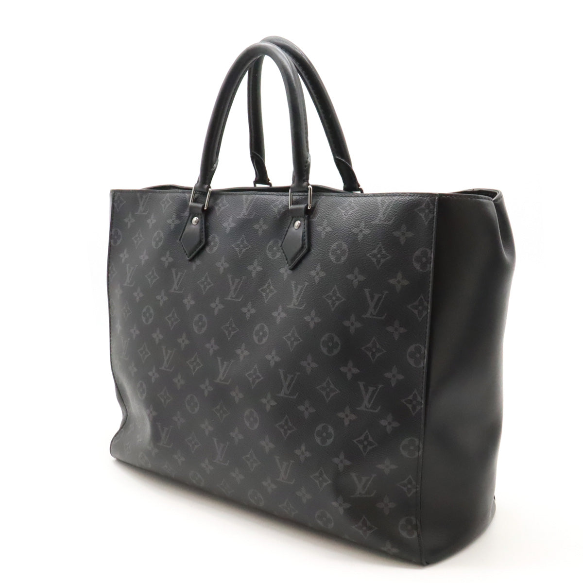 Louis Vuitton Monogram Eclipse Canvas/Leather Grand Sac Tote Bag M44733 in Very Good Condition