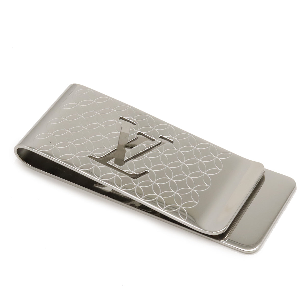 Louis Vuitton Money Clip Silver M65041 in Pristine Condition